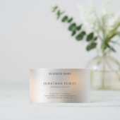 Modern Metallic look Elegant Eenvoudige Sjabloon Visitekaartje (Staand voorkant)