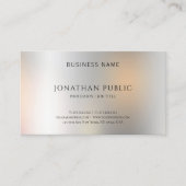 Modern Metallic look Elegant Eenvoudige Sjabloon Visitekaartje (Voorkant)