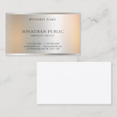 Modern Metallic look minimalistisch design elegant Visitekaartje (Voorkant / Achterkant)