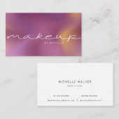 Modern Metallic Ombre Elegant Typografie Visitekaartje (Voorkant / Achterkant)