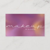 Modern Metallic Ombre Elegant Typografie Visitekaartje (Voorkant)