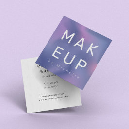Modern Metallic Ombre Makeup Artist Vierkante Visitekaartje