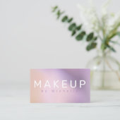 Modern Metallic Ombre Makeup Artist Visitekaartje (Staand voorkant)