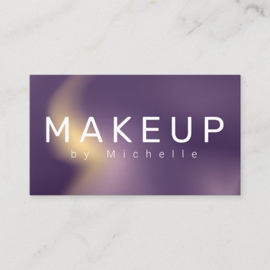 Modern Metallic Ombre Makeup Artist Visitekaartje (Voorkant)
