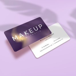 Modern Metallic Ombre Makeup Artist Visitekaartje