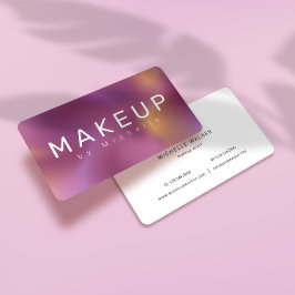 Modern Metallic Ombre Makeup Artist Visitekaartje