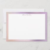 Modern metallic patroon roze en goud notitiekaartje (Voorkant)