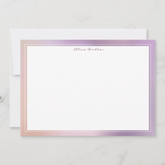 Modern metallic patroon roze en goud notitiekaartje (Voorkant)