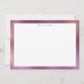 Modern metallic patroon roze en goud notitiekaartje (Voorkant)