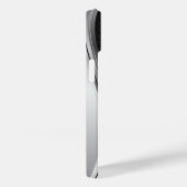 Modern Metallic Silver Black Case-Mate iPhone Case (Achterkant / Rechts)