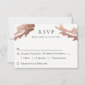 Modern Metallic Wedding RSVP (Voorkant)
