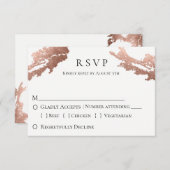 Modern Metallic Wedding RSVP (Voorkant / Achterkant)