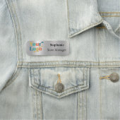 Modern Metallic Zilver geborsteld Magnetisch Bedri Naamplaatje (In situ)