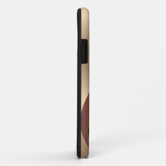 Modern metallisch Abstract patroon met monogram Case-Mate iPhone Case (Achterkant/rechts)