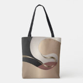 Modern metallisch Abstract patroon met monogram Tote Bag (Achterkant)