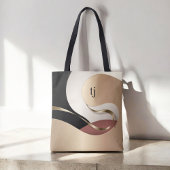 Modern metallisch Abstract patroon met monogram Tote Bag