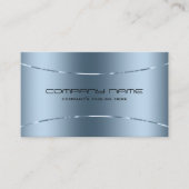 Modern metallisch blauw Roestvrij staal Kijk 2 Visitekaartje (Voorkant)