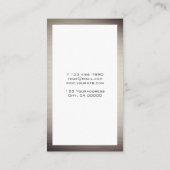 Modern metallisch bruin goud - verticaal Visitekaa Visitekaartje (Achterkant)