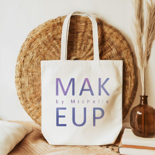 Modern metallisch typografie Makeup Artist Monogra Tote Bag