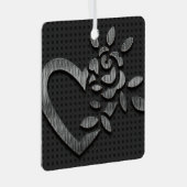 Modern metallisch vierkant metalen ornament (Voorkant Rechts)