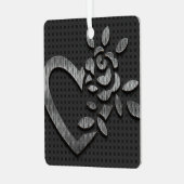 Modern metallisch vierkant metalen ornament (Voorkant links)