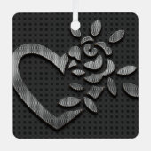 Modern metallisch vierkant metalen ornament (Voorkant)