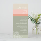 Modern metro-strand koraal Sage Menu (Staand voorkant)