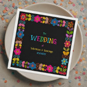 Modern Mexicaans trouwpapier Servet