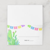 Modern Mexican Fiesta Folded Plaatskaartje (Buitenkant ongevouwen)