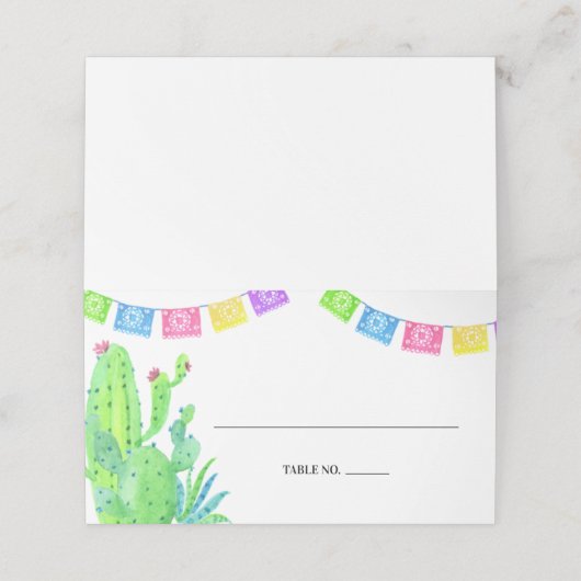 Modern Mexican Fiesta Folded Plaatskaartje (Buitenkant ongevouwen)