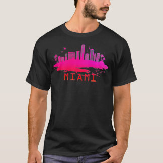 Modern Miami Cityscape Souvenir Miami Skyline Pre T-shirt