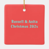 Modern Miami Neon licht gepersonaliseerd Keramisch Ornament (Achterkant)