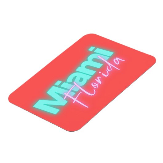 Modern Miami Neon Lights Magneet (Linkerzijde)