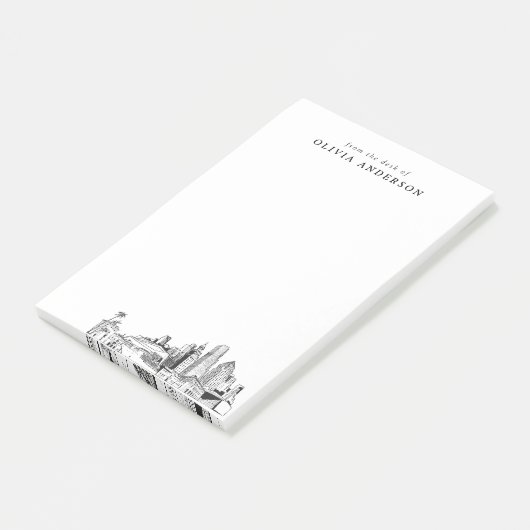 Modern Miami Professional Gift gepersonaliseerd Post-it® Notes (Schuin)