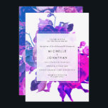 Modern Miami Rozen Wedding Invitation Kaart<br><div class="desc">Moderne Miami levendige rozen voor je bruiloft. Stijlfloralen door Phrosne Ras Design. Rozen in Miami tones voor een zomerontspannen of stijlvolle bruiloft.</div>