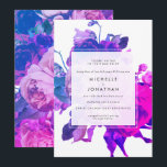 Modern Miami Rozen Wedding Invitation Kaart<br><div class="desc">Moderne Miami levendige rozen voor je bruiloft. Stijlfloralen door Phrosne Ras Design. Rozen in Miami tones voor een zomerontspannen of stijlvolle bruiloft.</div>