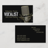 Modern Mic Singer Visitekaartje (Voorkant / Achterkant)