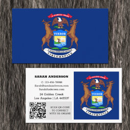 Modern Michigan Visitekaartje, vlag/Verenigde Stat Visitekaartje