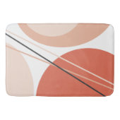 Modern Mid Century Abstracte Geo Pastel Terracotta Badmat (Voorkant)