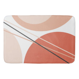 Modern Mid Century Abstracte Geo Pastel Terracotta Badmat
