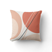 Modern Mid Century Abstracte Geo Pastel Terracotta