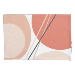 Modern Mid Century Abstracte Geo Pastel Terracotta Kussensloop