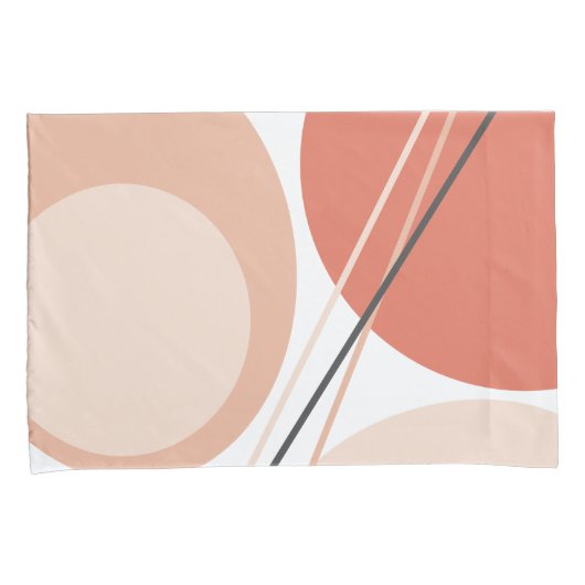 Modern Mid Century Abstracte Geo Pastel Terracotta Kussensloop (Voorkant-Rechts)