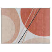 Modern Mid Century Abstracte Geo Pastel Terracotta Snijplank (Voorkant)