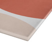 Modern Mid Century Abstracte Geo Pastel Terracotta Snijplank (Hoek)