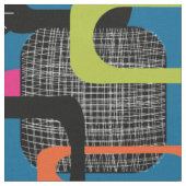 Modern Mid Century Funky geometrisch patroon Stof (Close Up)