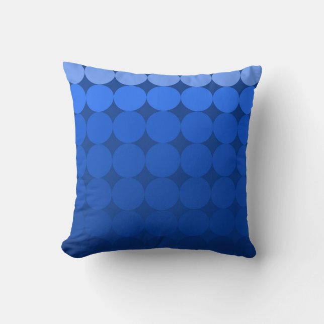 Modern Mid-Century mod pop gradiënt kussen blauw (Voorkant)