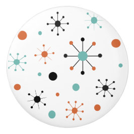 Modern Mid Century Retro Atomic Abstract Keramische Knop