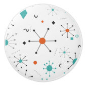 Modern Mid Century Retro Atomic Abstract Keramische Knop (Voorkant)