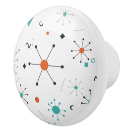 Modern Mid Century Retro Atomic Abstract Keramische Knop